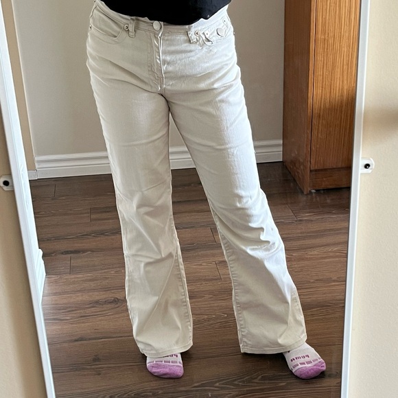 Zana Di Stretch Mid-Rise Flare Vintage Jeans - Off-White - Picture 10 of 11